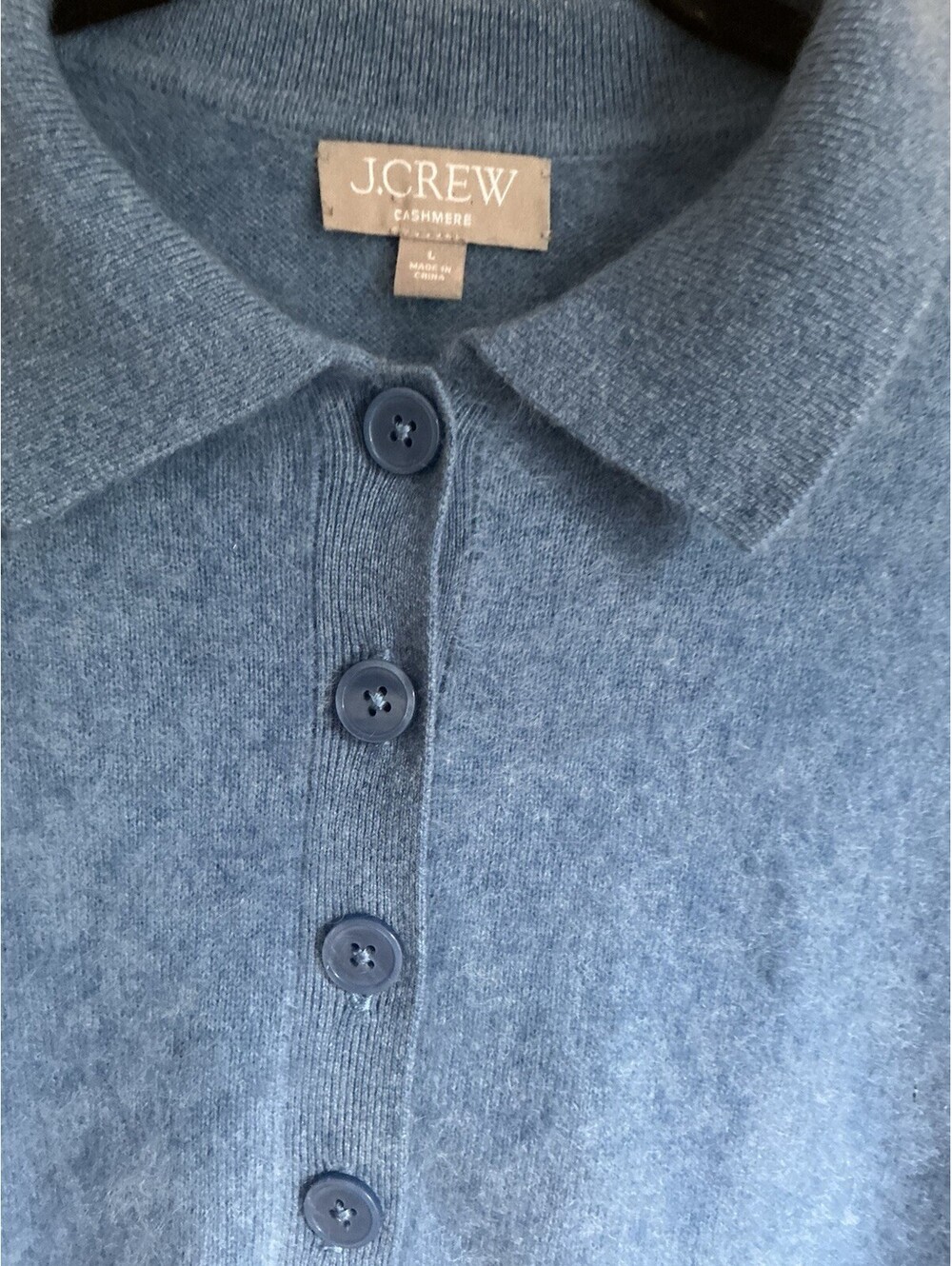 J.Crew Featherweight Cashmere Short-Sleeve Sweater-Polo in Neon Primrose L - Picture 2 of 5